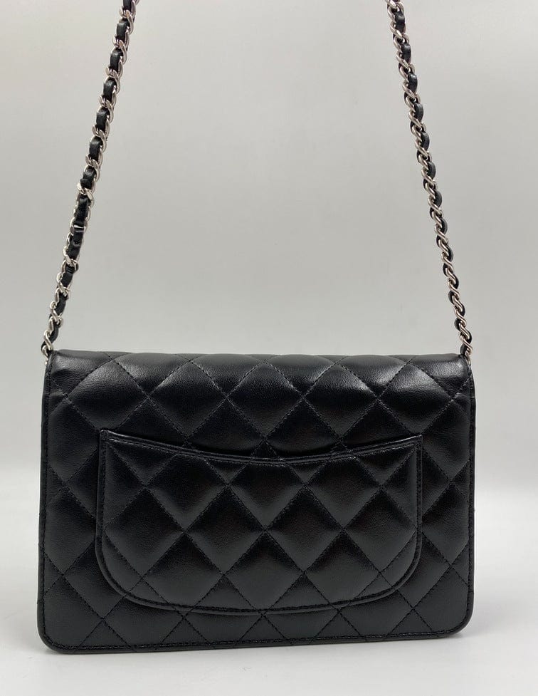 Chanel Classic Wallet on Chain - Black Lambskin Leather
