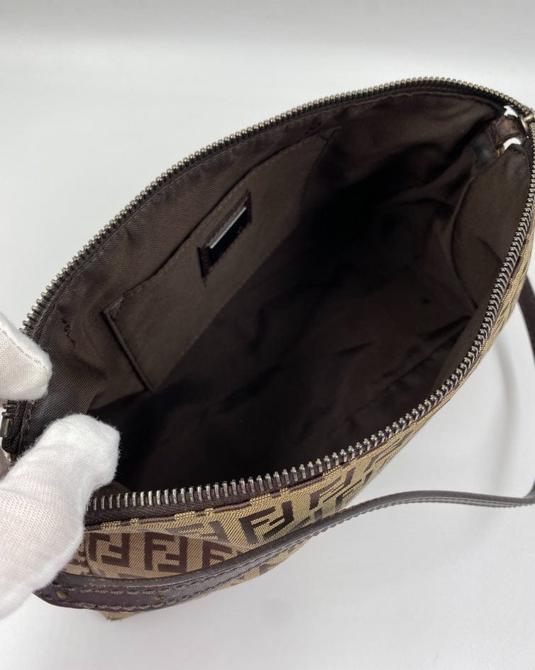 Vintage Fendi Pochette Bag in Brown Zucca Canvas – The Hosta