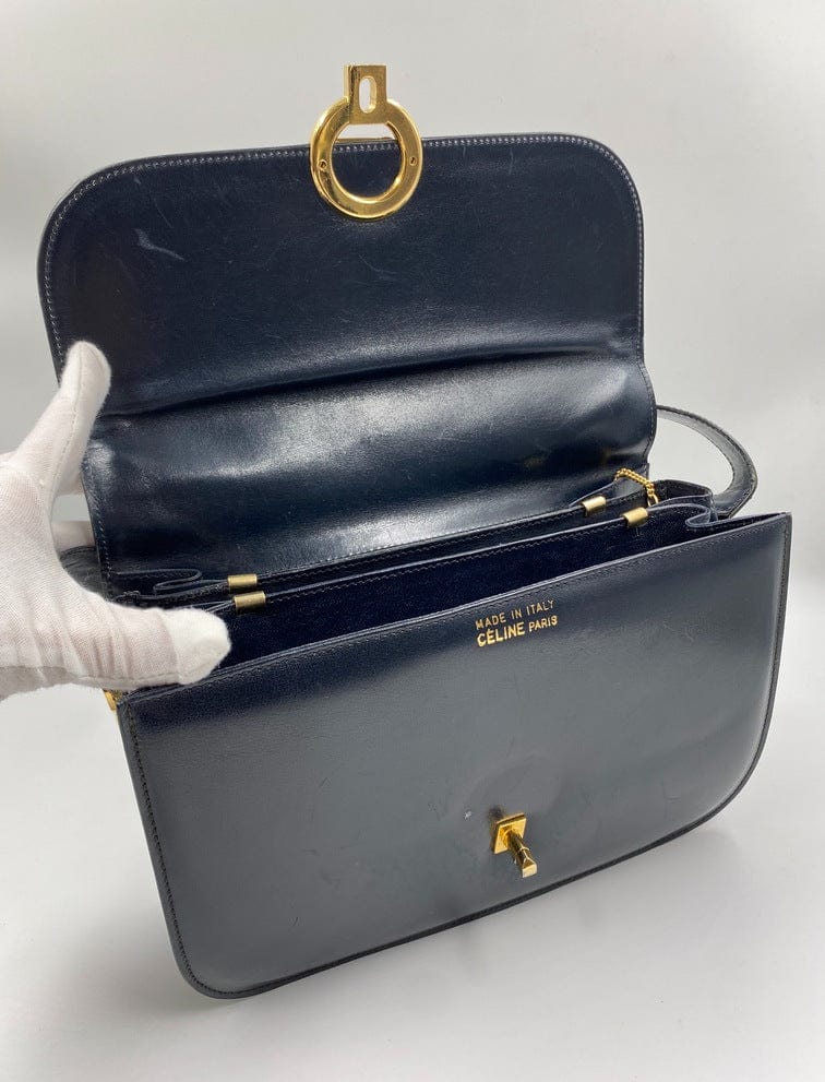 Vintage Celine Navy Box Bag