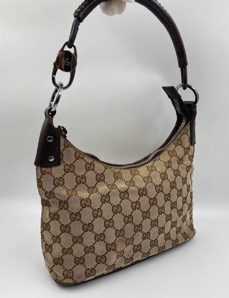 Gucci Vintage Logo Canvas Shoulder Bag