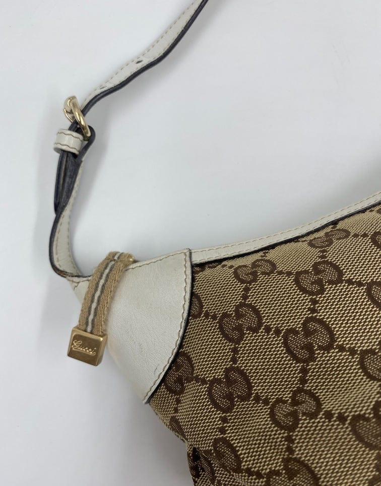 Gucci Vintage Logo Canvas Shoulder Bag