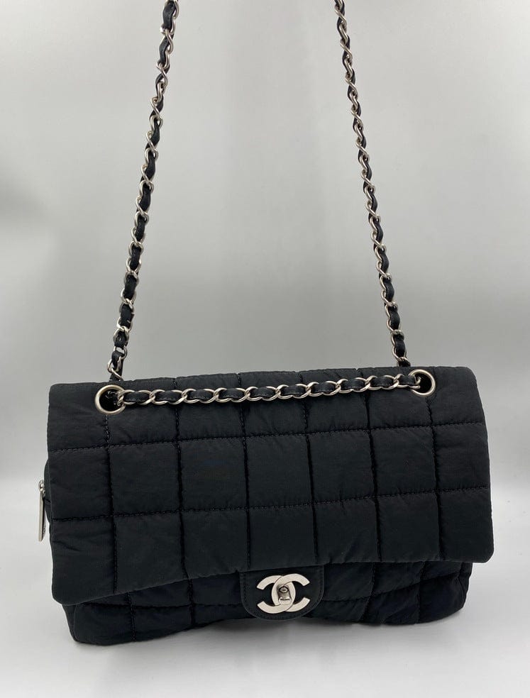 Chanel Nylon Square Quilt Flap Bag - Black Shoulder Bags, Handbags