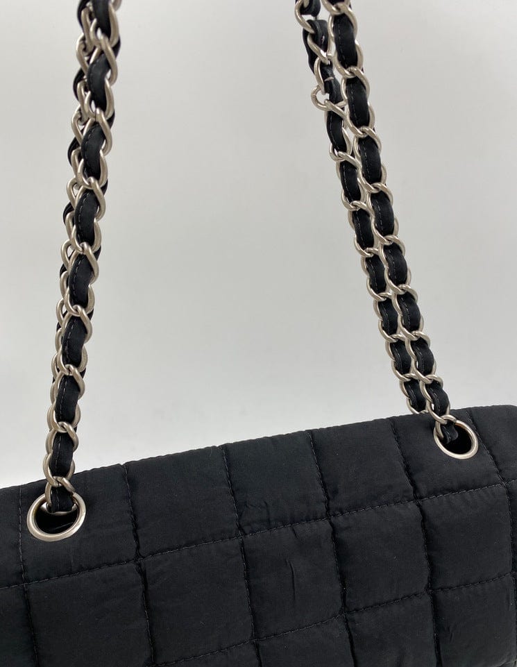Chanel Black Nylon Chocolate Bar Flap Bag – The Hosta