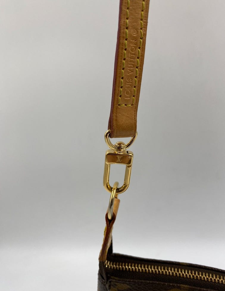 Louis Vuitton Monogram Pochette Crossbody Chain + Vachetta Strap