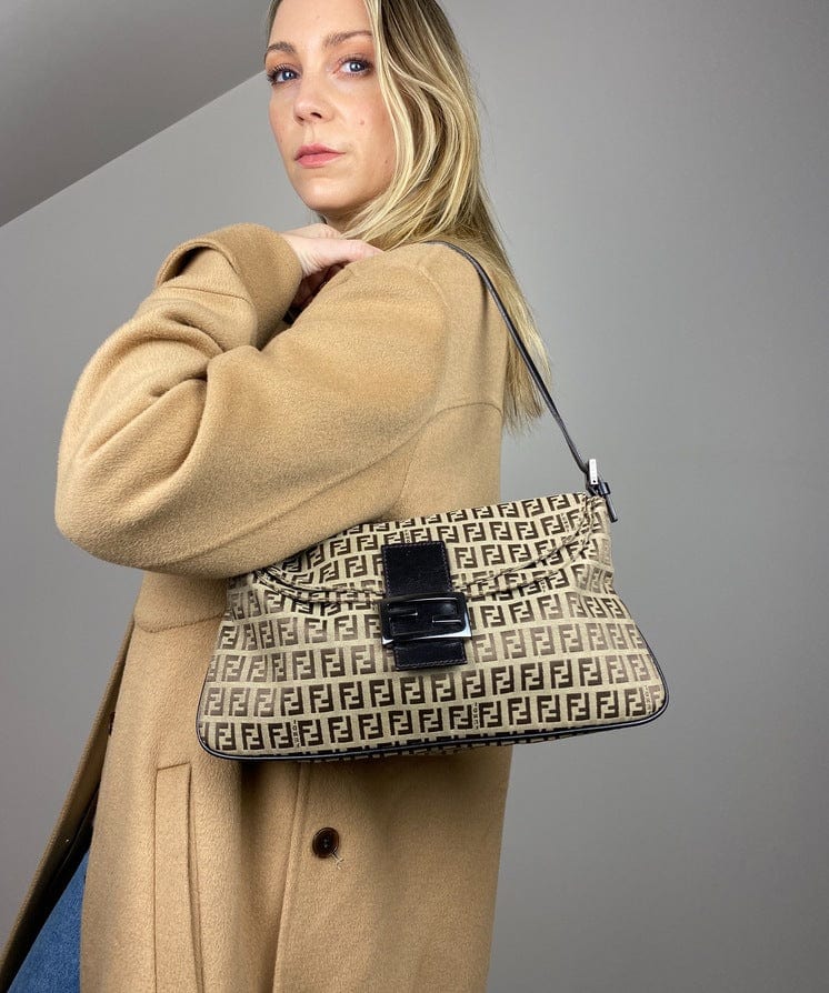 Fendi Brown/Tan Zuccino Shoulder Bag – Another Life NY