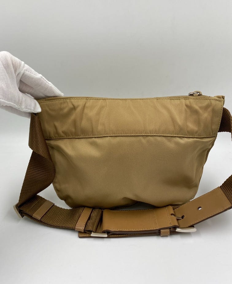 Prada Nylon Beige Crossbody Bag