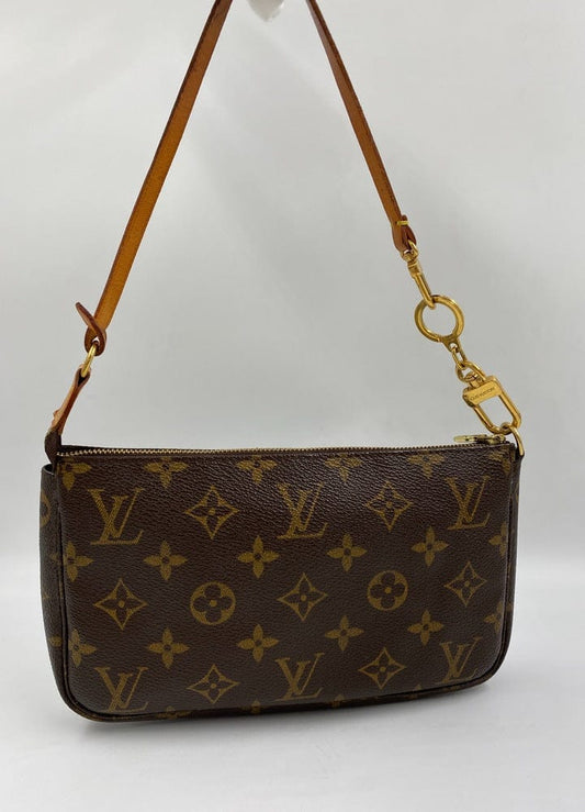 Louis Vuitton Pochette Navy Canvas Clutch Bag (Pre-Owned)
