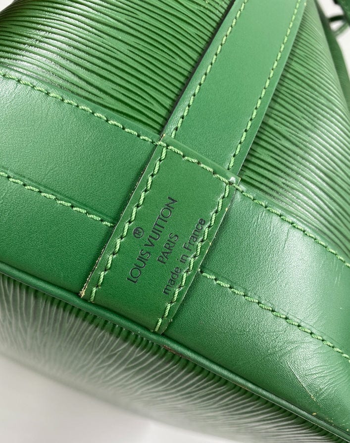 Louis Vuitton Borneo Green/Red Epi Leather Petit Noe Bag For Sale