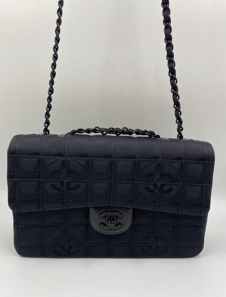 Chanel Navy Quilted Denim Stretch Spirit XL Classic Messenger Flap Bag  Silver Hardware, 2010 Available For Immediate Sale At Sotheby's